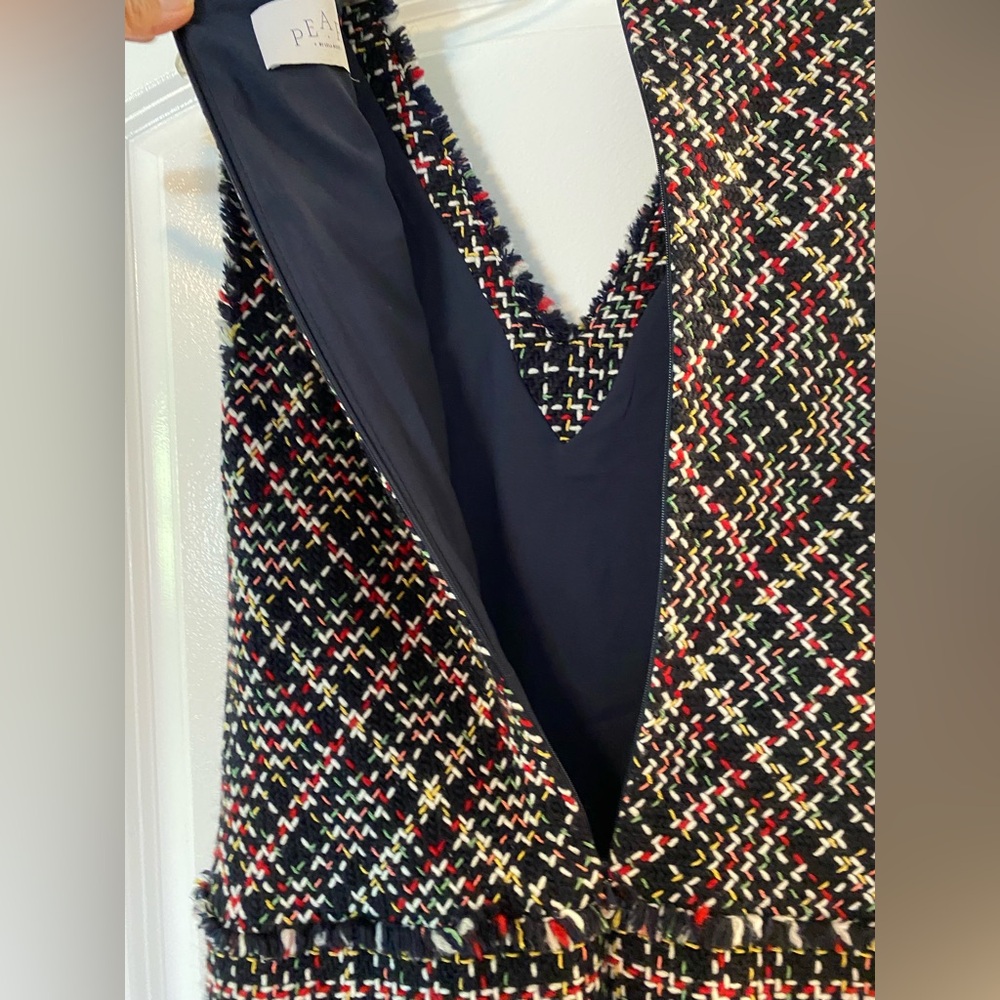 PEARL by Lela Rose Multicolor Tweed Sleeveless Tunic dress- S - Picture 10 of 14